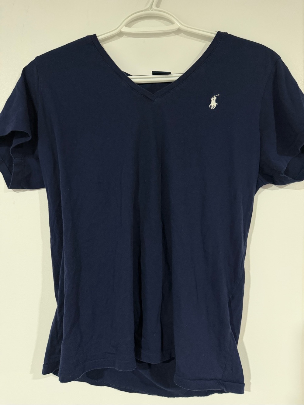 Polo by Ralph Lauren Navy V-Neck Cotton Shirt - Men's